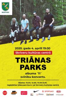 TRIĀNAS PARKS albuma 11 svinību koncerts (pārcelts no 04.04.2020.)