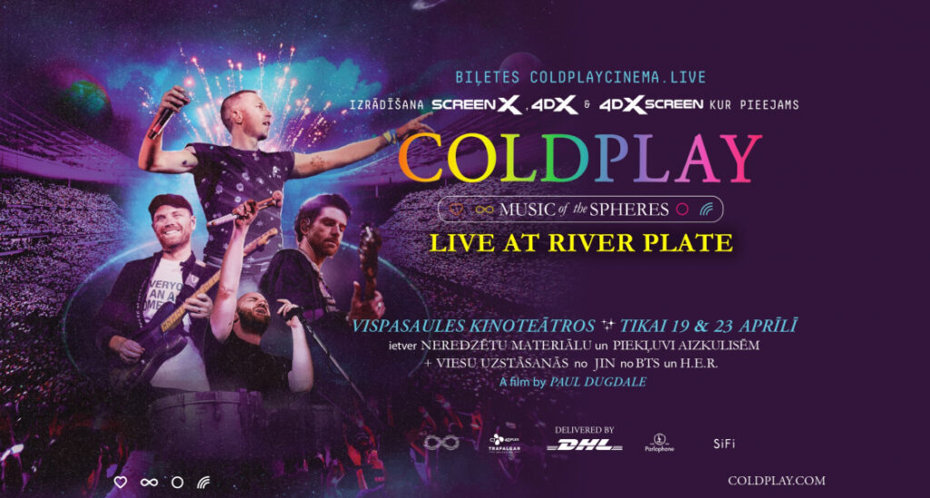 COLDPLAY – LIVE AT RIVER PLATE 23.04 | kino “GAISMA” VALMIERĀ