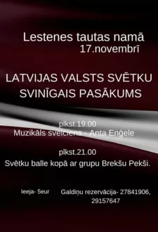 Latvijas valsts svētku svinīgais pasākums Lestenē