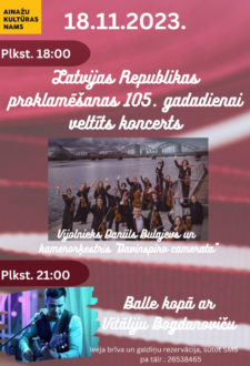 Latvijas Republikas proklamēšanas dienai veltīts svētku koncerts un balle Ainažos