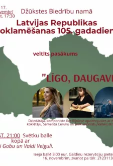 Latvijas Republikas proklamēšanas 105. gadadienas pasākums “Līgo, Daugaviņ”