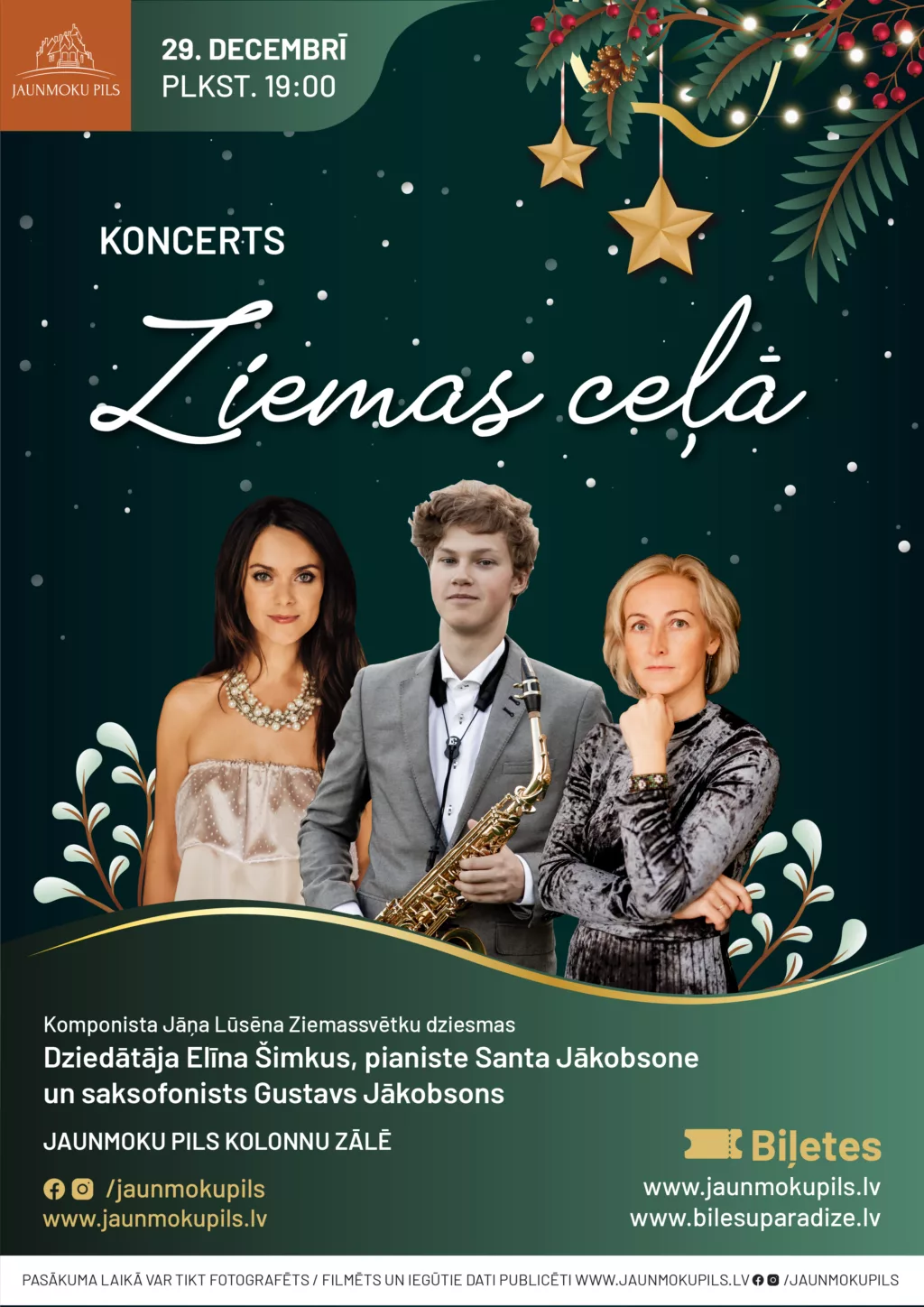 Dziedātāja Elīna Šimkus Jaunmoku pilī klausītājus vedīs muzikālā “Ziemas ceļā”