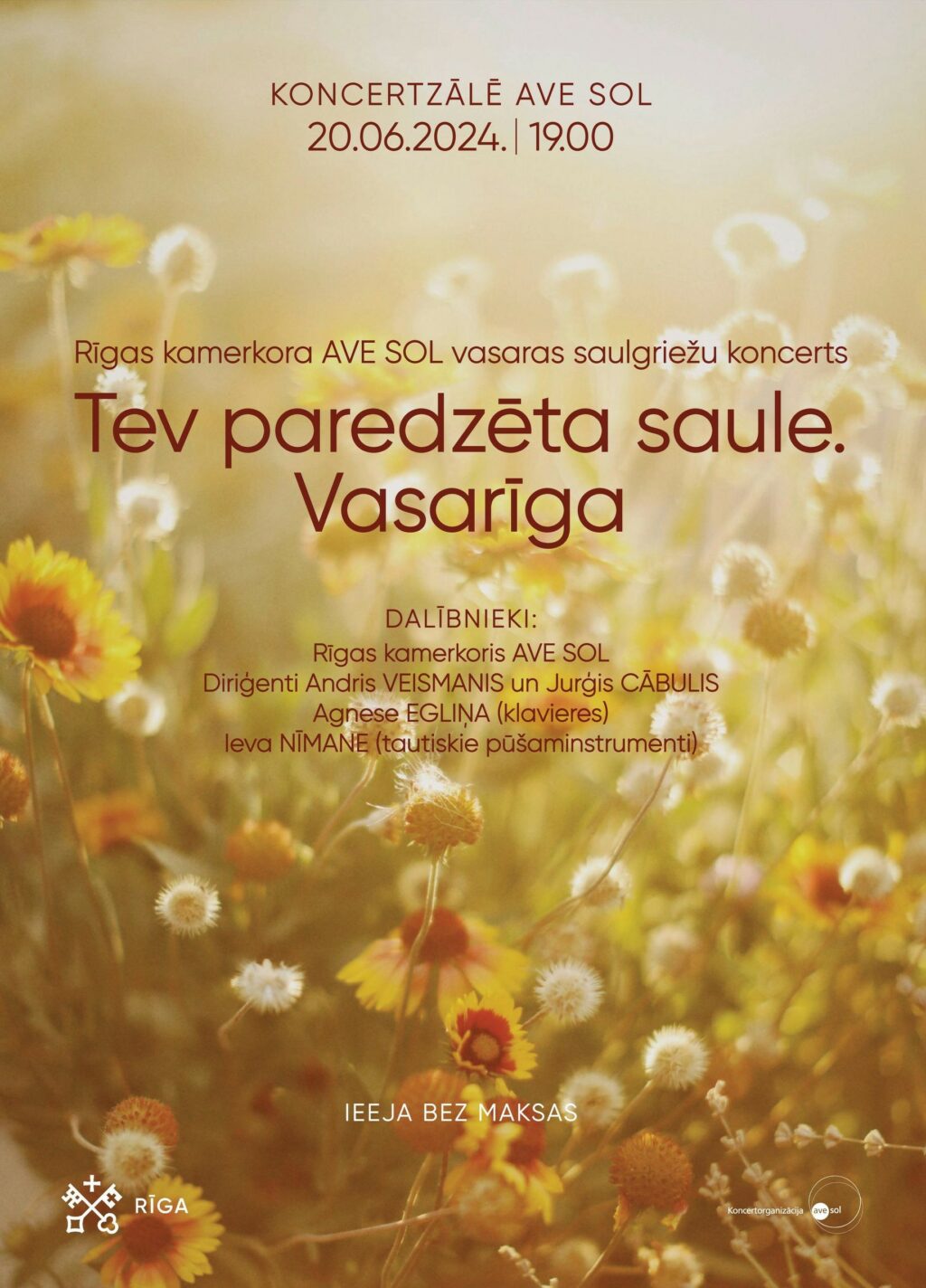 Vasaras saulgriežu koncerts “Tev paredzēta saule. Vasarīga”