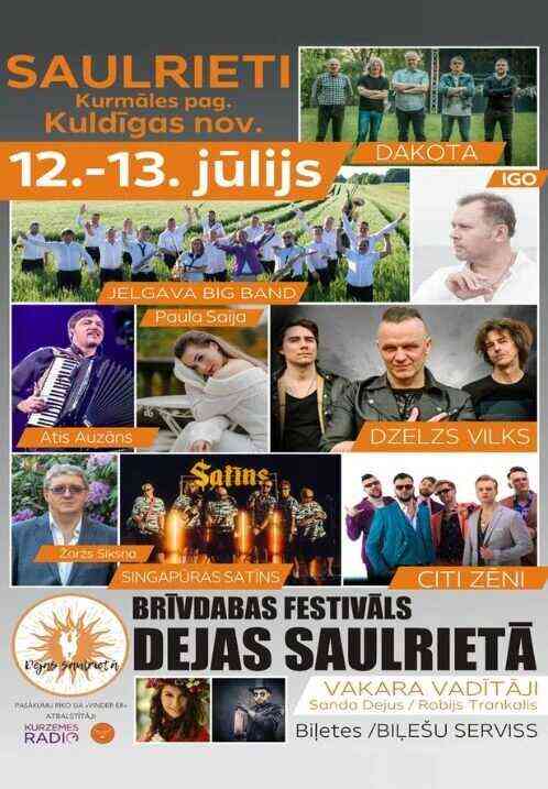 Brīvdabas festivāls ‘Dejas saulrietā’ Divu dienu biļete