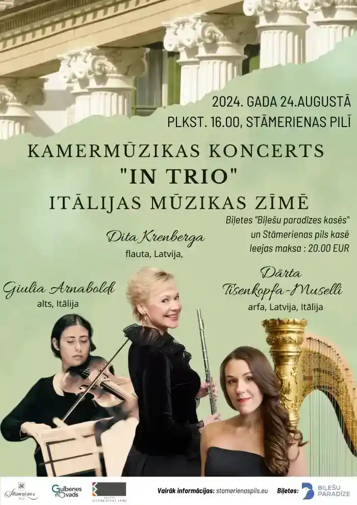 Kamermūzikas koncerts “In Trio” Itālijas mūzikas zīmē | ITĀĻU DZĪVES GARŠA