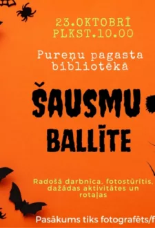 "Šausmu ballīte" Pureņu pagasta bibliotēkā