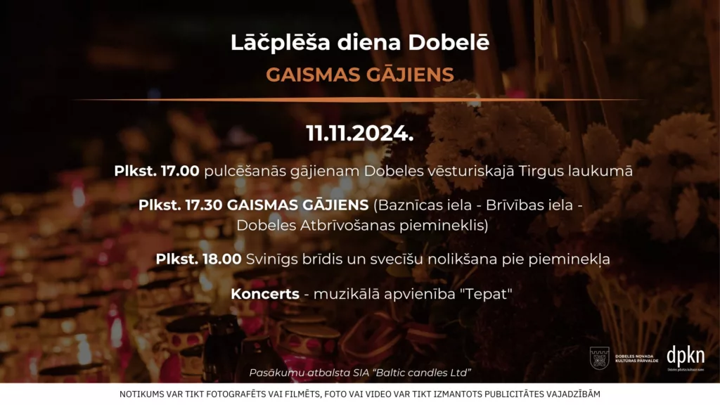 Lāčplēša diena Dobelē / Gaismas gājiens