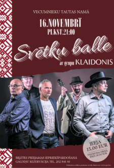 Svētku balle ar grupu "Klaidonis"