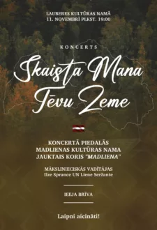 Koncerts SKAISTA MANA TĒVU ZEME Lauberē