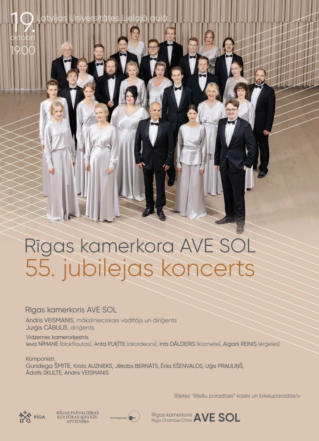 Rīgas kamerkora “Ave Sol” 55. jubilejas koncerts