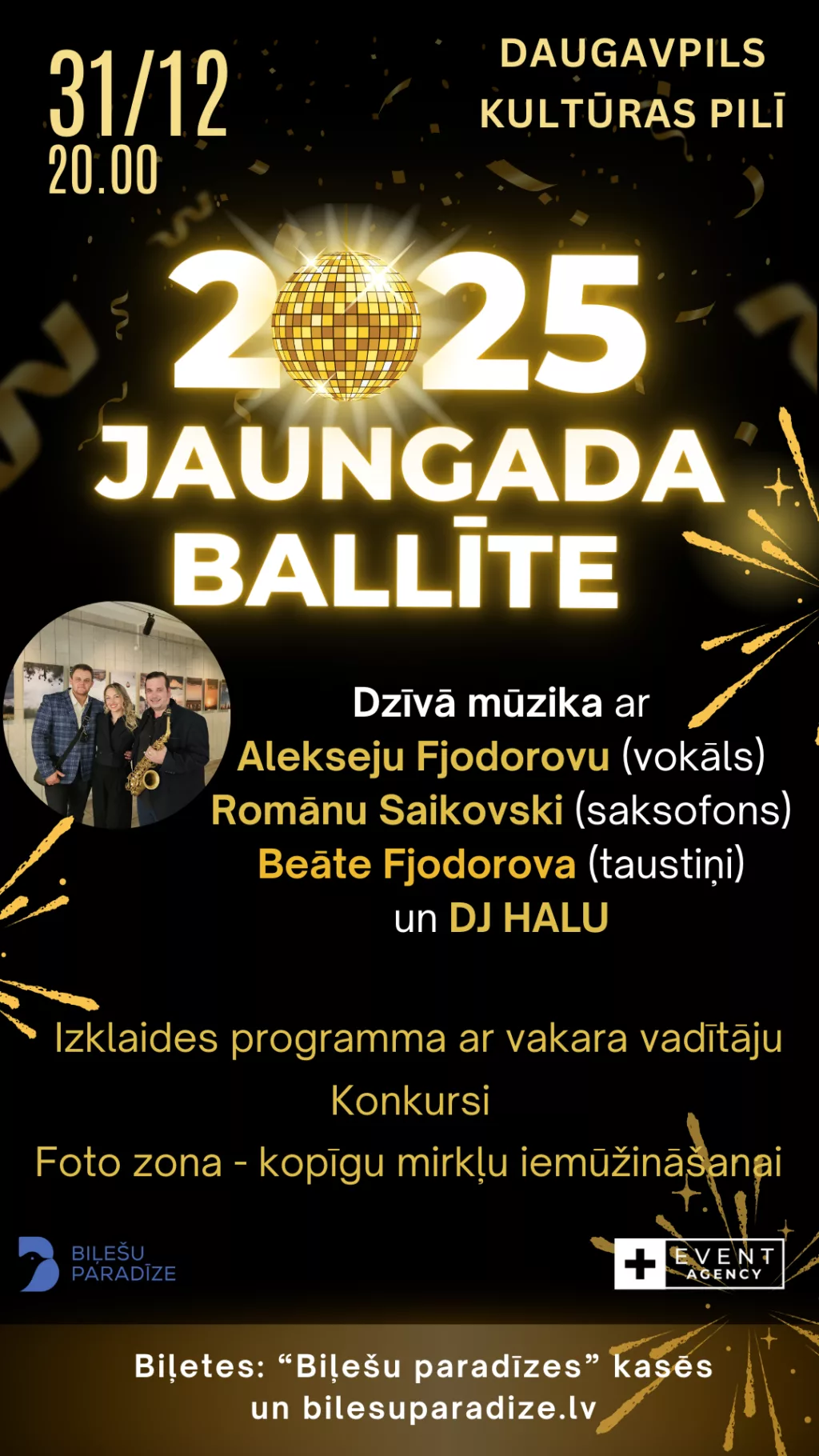 “2025 Jaungada ballīte” Daugavpils Kultūras pilī