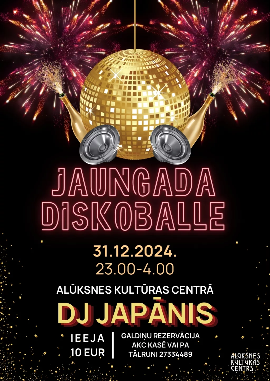 Jaungada nakts diskoballe ar DJ Japāni