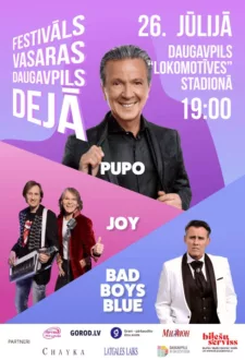 Festivāls ‘Vasaras Daugavpils dejā’: Pupo, Joy, Bad Boys Blue