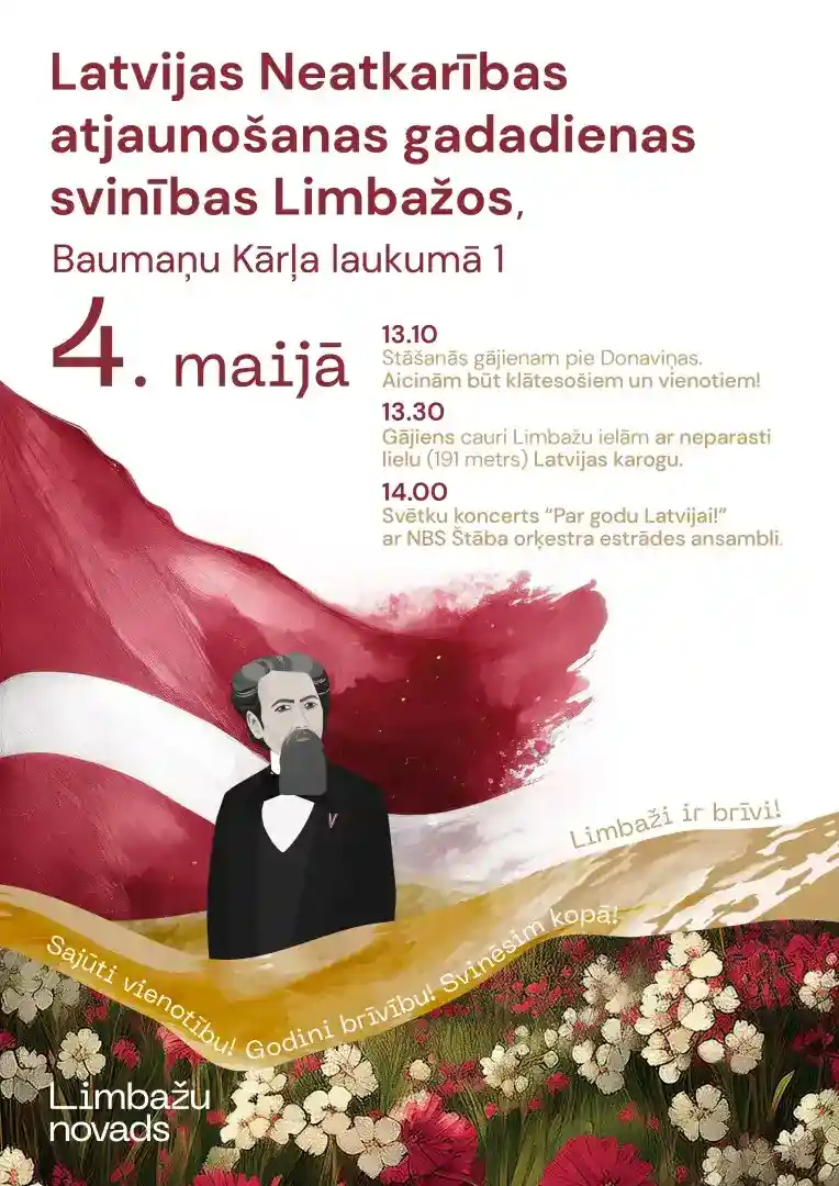 Latvijas Neatkarības atjaunošanas gadadienas svinībām Limbažos