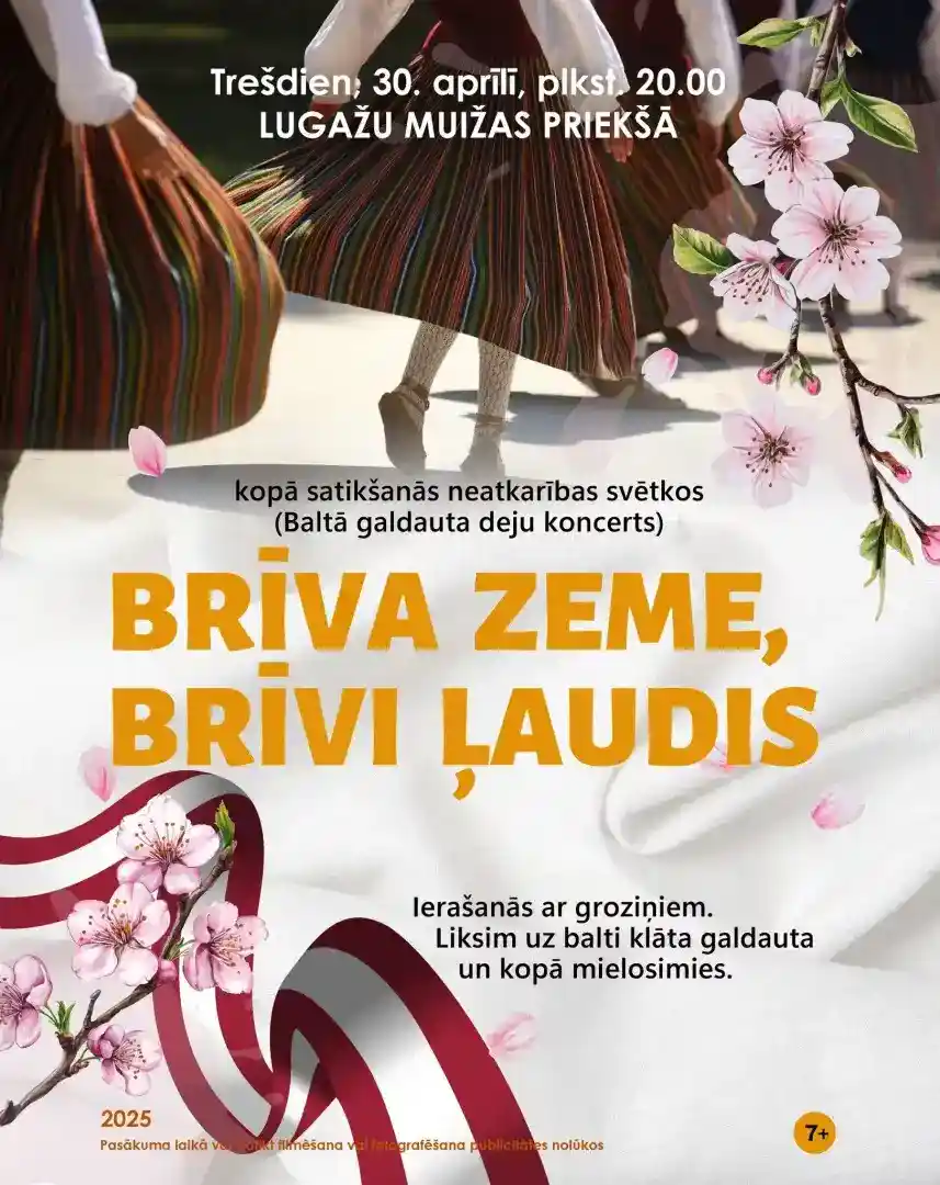 Baltā galdauta svētku deju koncerts "Brīva zeme, brīvi ļaudis"
