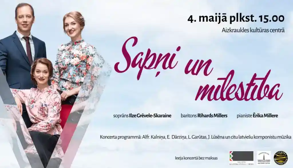 SAPŅI UN MĪLESTĪBA. Latvijas Neatkarības atjaunošanas dienai veltīts koncerts.