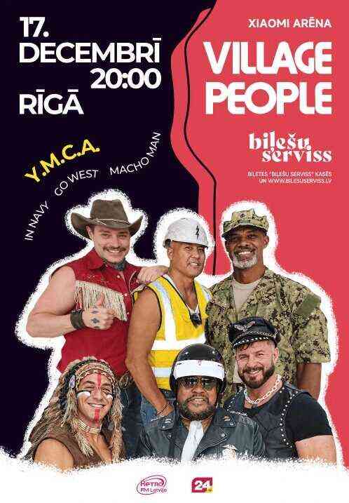 Leģendāras grupas 'Village People' koncerts Y.M.C.A.