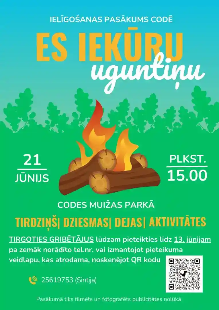 Ielīgošanas pasākums Codē “Es iekūru uguntiņu”