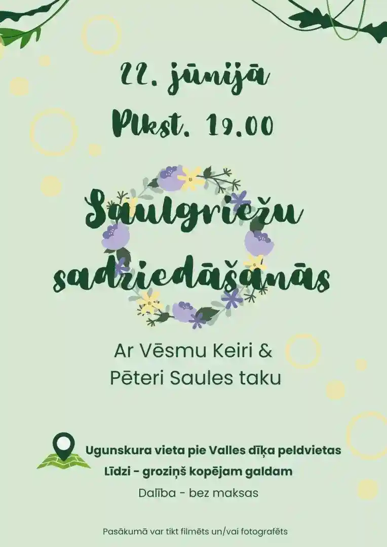 Saulgriežu sadziedāšanās ar Vēsmu Keiri un Pēteri Saules taku