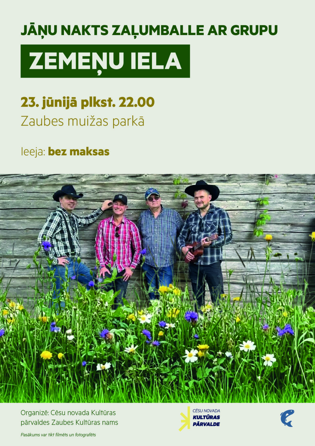 Jāņu nakts zaļumballe ar grupu “Zemeņu iela”