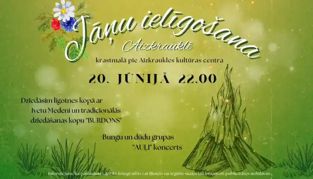 JĀŅU IELĪGOŠANA Aizkrauklē