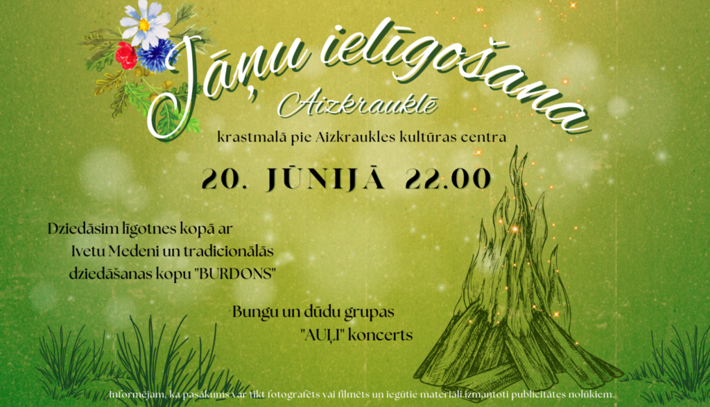 JĀŅU IELĪGOŠANA Aizkrauklē