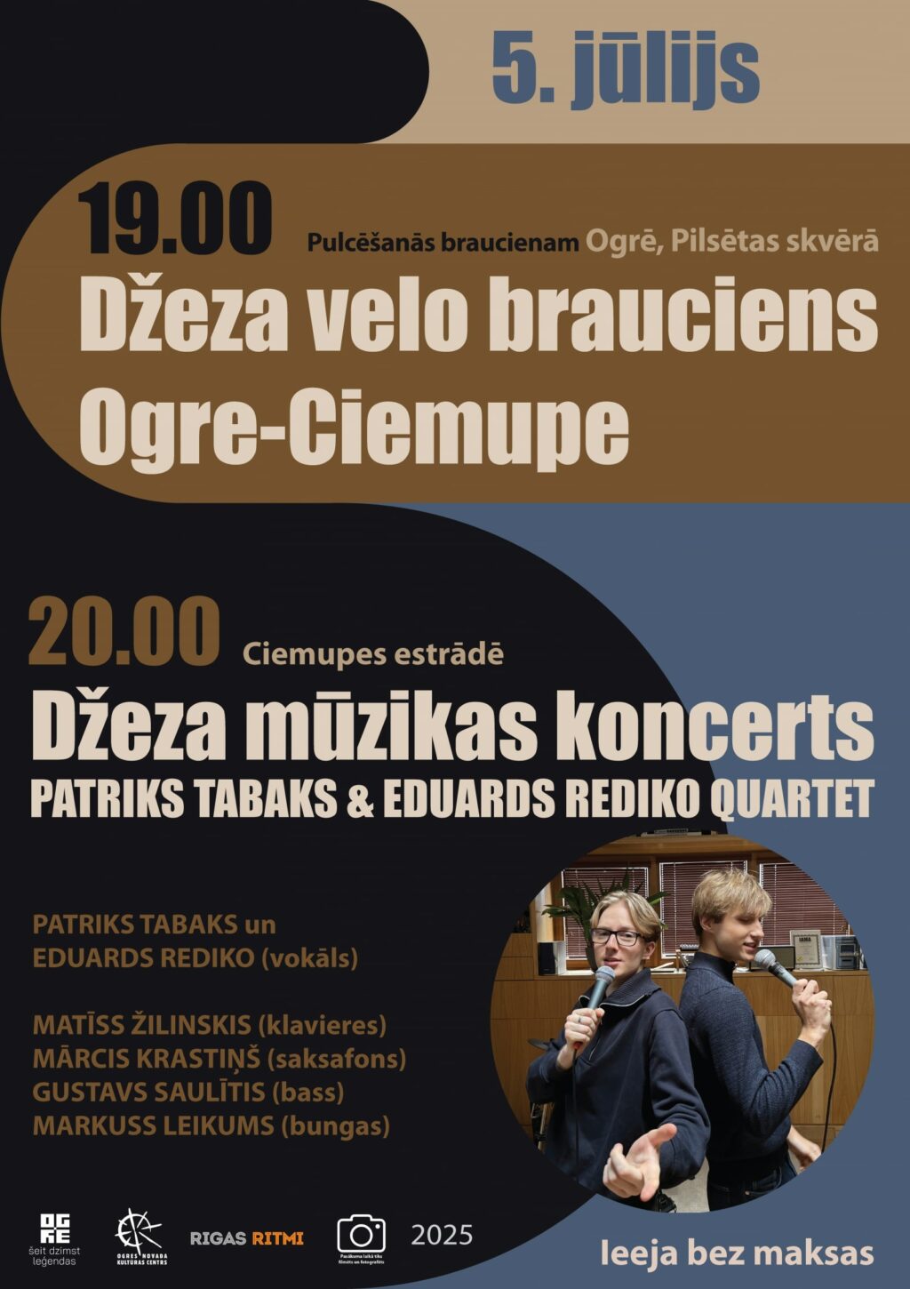 Velobrauciens un DŽEZA MŪZIKAS KONCERTS Ciemupē