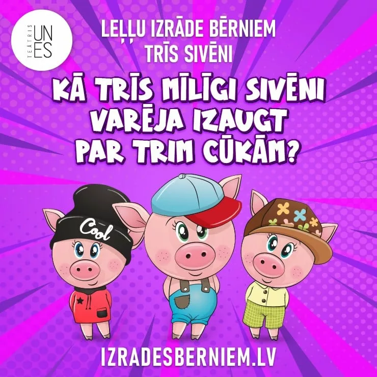 TRĪS SIVĒNI leļļu izrāde bērniem