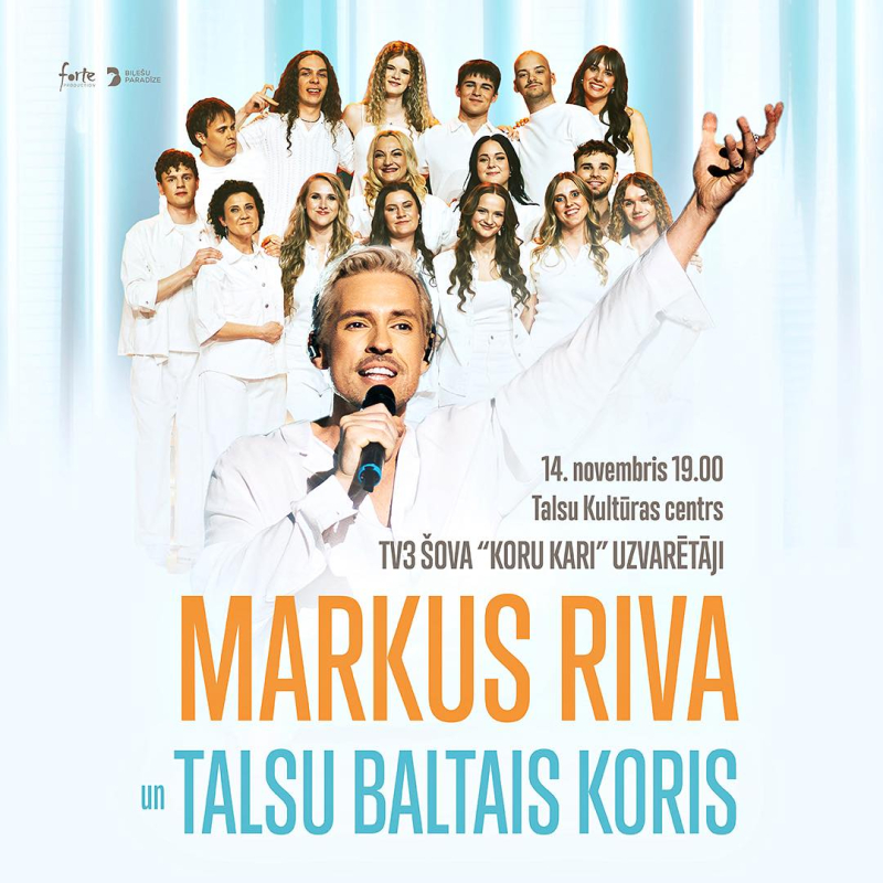 Markus Riva un „Talsu baltā kora” koncerts