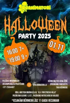 Halloween bērnu ballīte – Reanimatori (7-9 g.v.)