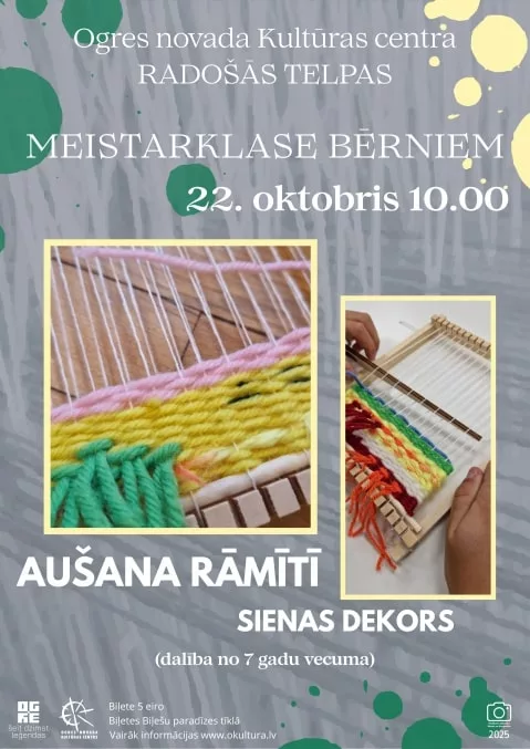 Meistarklase bērniem AUŠANA. SIENAS DEKORS.