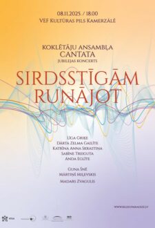 Koklētāju ansambļa CANTATA 15 gadu jubilejas koncerts “Sirdsstīgām runājot”.