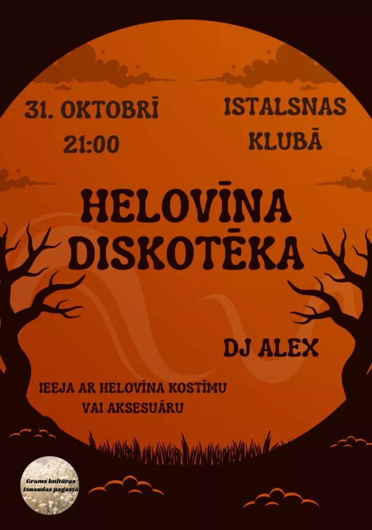 Helovīna diskotēka Istalsnas klubā