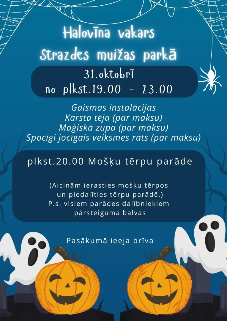 Halovīna vakars Strazdes muižas parkā