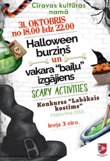 Helovīna burziņš un vakara “baiļu” izgājiens bērniem un jauniešiem