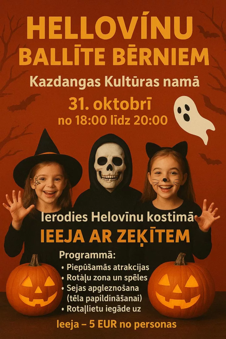Helovīnu ballīte bērniem