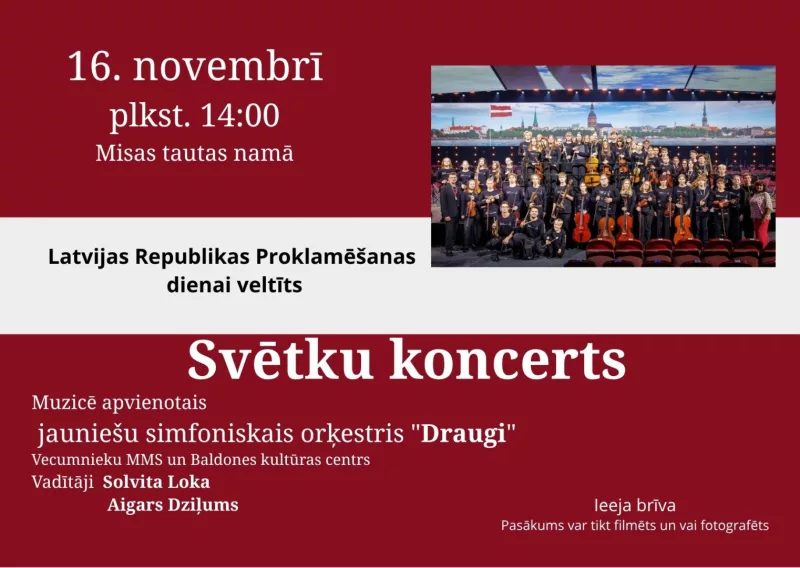 Latvija Republikas Proklamēšanas dienai veltīts koncerts