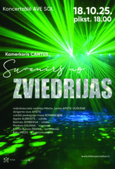 Kamerkora “Cantus” koncerts SUVENĪRS NO ZVIEDRIJAS