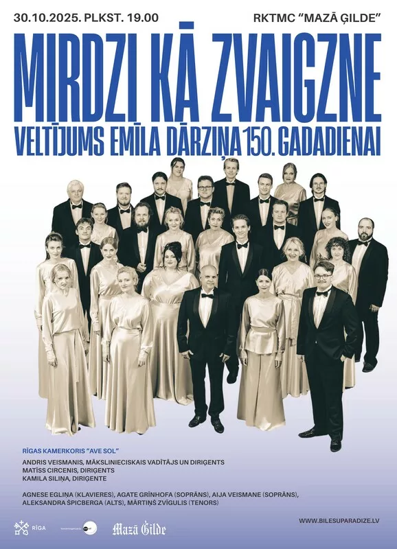 Rīgas kamerkora “Ave Sol” koncerts “Mirdzi kā zvaigzne”