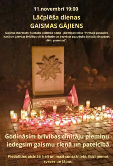 Lāčplēša dienas gaismas gājiens Suntažos