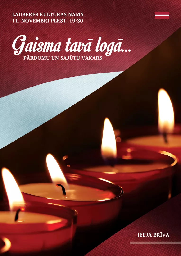 Pārdomu un sajūtu vakars "Gaisma tavā logā" Lauberē