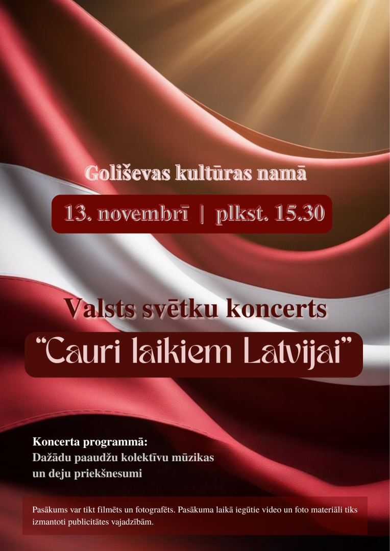Valsts svētku koncerts “Cauri laikiem Latvijai” Goliševas KN