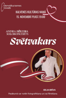Andra Bērziņa solokoncerts “Svētvakars”