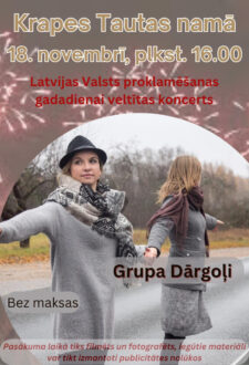 Grupas “Dārgoļi” Latvijas Republikas proklamēšanas dienai veltīts koncerts Krapē