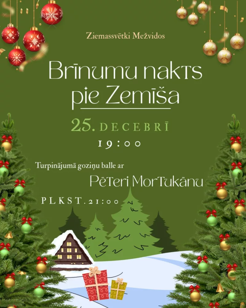 Ziemassvētku pasākums "Brīnumu nakts pie Zemīša" Mežvidu KN