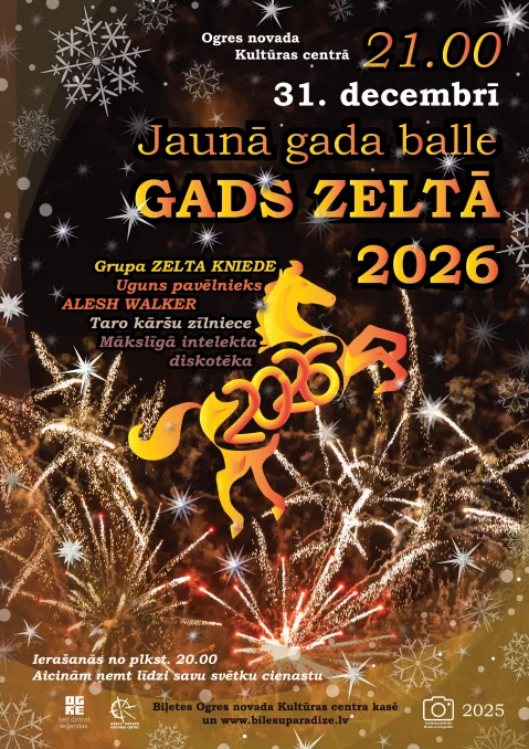 Jaunā gada balle GADS ZELTĀ 2026 Ogrē
