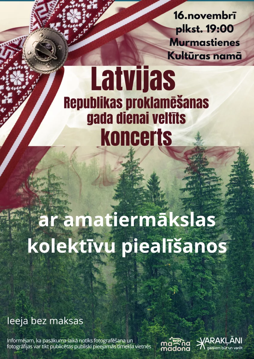 Latvijas Republikas proklamēšanas gada dienai veltīts koncerts Murmastienē