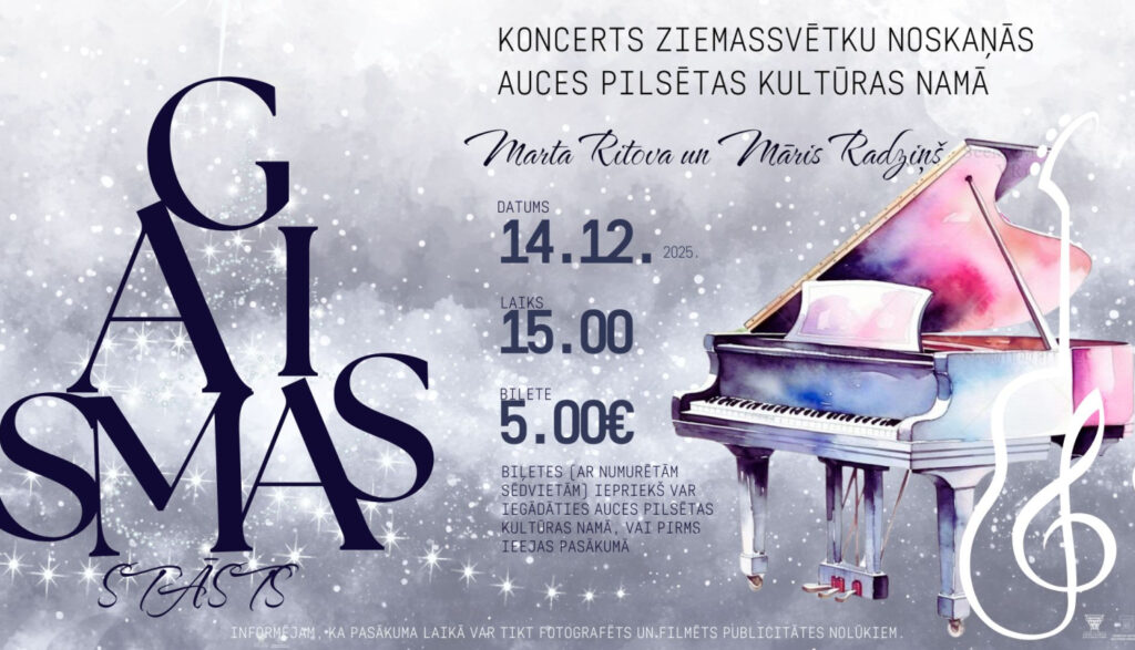 Svētku koncerts “Gaismas stāsts” Auces pilsētas Kultūras namā