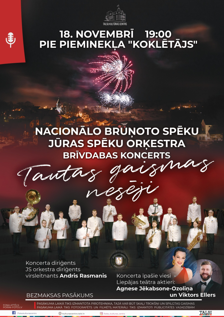 Nacionālo bruņoto spēku Jūras spēku orķestra brīvdabas koncerts