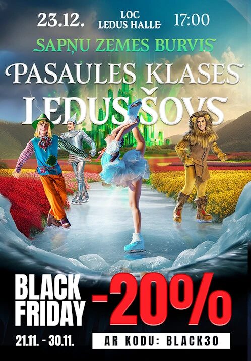 Ledus šovs 'Sapņu Zemes Burvis' latviešu valodā